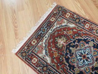 2.  1x3 FINE QUALITY HAND MADE WOOL DESIGN KAZAK HERIZ SERAPI VG DYE RUG 10