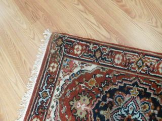 2.  1x3 FINE QUALITY HAND MADE WOOL DESIGN KAZAK HERIZ SERAPI VG DYE RUG 6