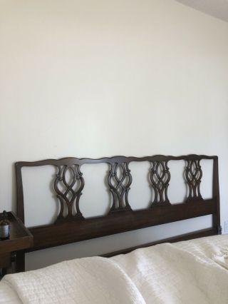 Antique Mahogany Kindel Chippendale King Size Headboard 2