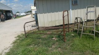 Vintage Cast Iron queen Bed Frame 2