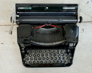 Hermes Media Typewriter Portable Vintage Typewriter With Case 1930s Typewriter