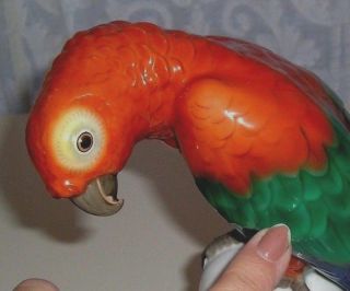 1920 ' s Art Deco Figurine Sculpture Bird Parrot Macaw Zehscherzer Beh Scherzer 11