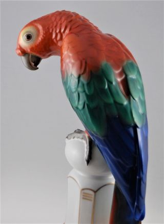 1920 ' s Art Deco Figurine Sculpture Bird Parrot Macaw Zehscherzer Beh Scherzer 4