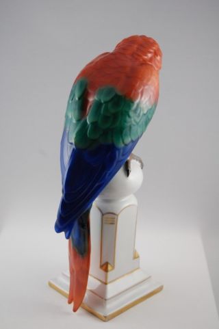1920 ' s Art Deco Figurine Sculpture Bird Parrot Macaw Zehscherzer Beh Scherzer 6