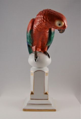 1920 ' s Art Deco Figurine Sculpture Bird Parrot Macaw Zehscherzer Beh Scherzer 8