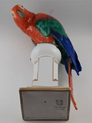 1920 ' s Art Deco Figurine Sculpture Bird Parrot Macaw Zehscherzer Beh Scherzer 9