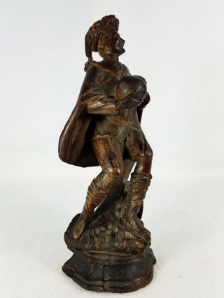 18th 19th Century Hand Carved Figure Russian or German Military Man With Canon 6