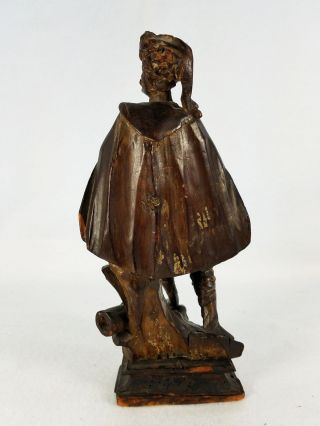 18th 19th Century Hand Carved Figure Russian or German Military Man With Canon 7