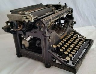 Antique 1909 Underwood Typewriter no.  4,  SN 257783 Pat.  1907 Glass Keys 3