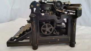 Antique 1909 Underwood Typewriter no.  4,  SN 257783 Pat.  1907 Glass Keys 6