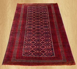 Authentic Hand Knotted Afghan Balouch Wool Area Rug 6 X 4 Ft (347)