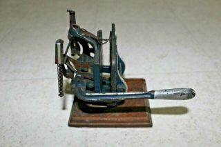 Small Antique Cast Iron Business Card Printing Press Vintage Rare 2
