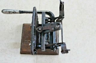 Small Antique Cast Iron Business Card Printing Press Vintage Rare 5