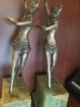 Art Deco Bronze Statue Bookends - From 1930 