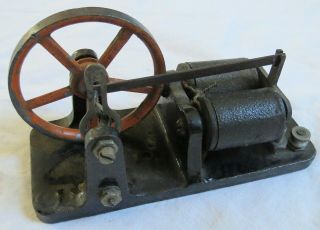 Open Coil/flywheel Toy Electric Motor Cast Iron Paint Old Vtg Antique