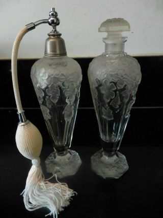 A Antique Czech Glass Perfume Bottles.