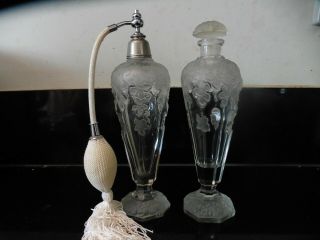 A Antique Czech Glass Perfume Bottles. 9