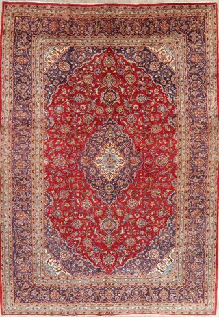 10x14 Vintage Floral Traditional Oriental Area Rug RED Hand - Knotted WOOL Carpet 2
