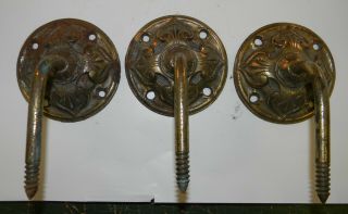 6 Antique Hand/Foot/Bar Railing Mounts - Cast Iron & Brass 4