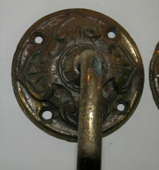 6 Antique Hand/Foot/Bar Railing Mounts - Cast Iron & Brass 5