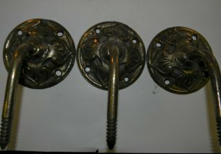 6 Antique Hand/Foot/Bar Railing Mounts - Cast Iron & Brass 6