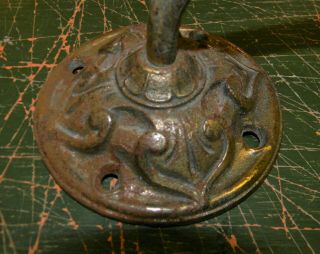 6 Antique Hand/Foot/Bar Railing Mounts - Cast Iron & Brass 7