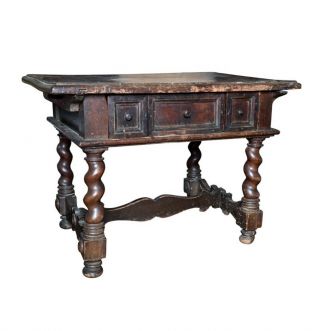 Antique Oak Barkeytwist Side Table