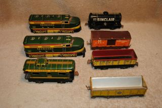Vintage Marx Tin Wind Up Trainset Seaboard Air Lines Locomotive Sinclair Wyandot 3