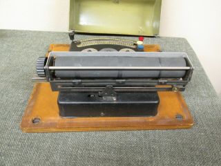 ANTIQUE 1920 ' S GERMAN GUNDKA MW INDEX TYPEWRITER 12009 w/ CASE Childs Toy 6