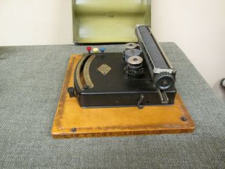 ANTIQUE 1920 ' S GERMAN GUNDKA MW INDEX TYPEWRITER 12009 w/ CASE Childs Toy 7