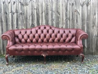Vintage Cabot Wrenn Tiffany Tufted Leather Chesterfield Sofa