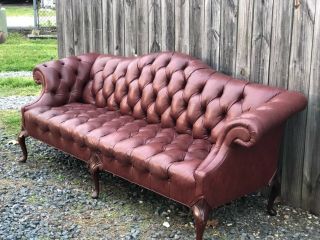 vintage cabot wrenn tiffany tufted leather chesterfield sofa 5