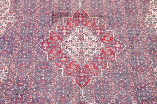 Geometric Classic Oriental Hand - Knotted 10 x 13 Wool Area Rug Carpet Blue 3
