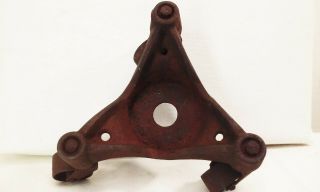 Vtg antique cast iron metal industrial 3 wheel swivel casters 1 1/4 