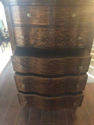 Antique Vintage Tiger Oak Dresser with Mirror oak 11
