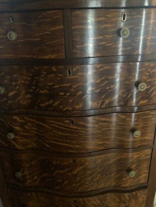 Antique Vintage Tiger Oak Dresser with Mirror oak 9