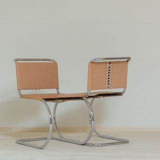 Vintage Mies Van der Rhoe MR Chairs - Mid - Century Modern Bauhaus Eames 4