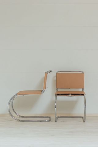 Vintage Mies Van der Rhoe MR Chairs - Mid - Century Modern Bauhaus Eames 5