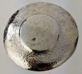 QAJAR ISLAMIC Antique SOLID SILVER DISH ENGRAVED FLOWERS c1890 6