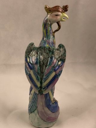 Antique Chinese Porcelain Phoenix Bird Statue Figurine Mark 2