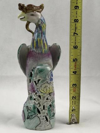 Antique Chinese Porcelain Phoenix Bird Statue Figurine Mark 4