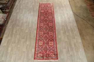 Vintage Traditional Floral Sarouk Persian Oriental Hand - Knotted 3x13 Runner Rug 2