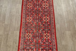 Vintage Traditional Floral Sarouk Persian Oriental Hand - Knotted 3x13 Runner Rug 3