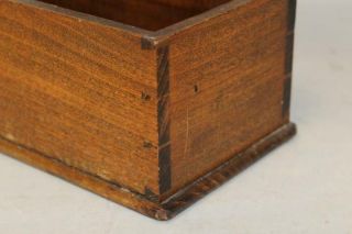 A FINE 18TH C PENNSYLVANIA HANGING CANDLE OR WALL BOX TOMBSTONE CREST IN WALNUT 7