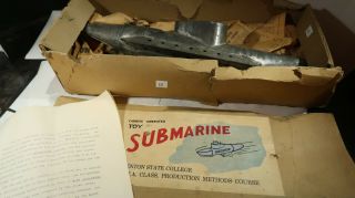 Carbine Operated Tin Toy Submarine By Trenton State College