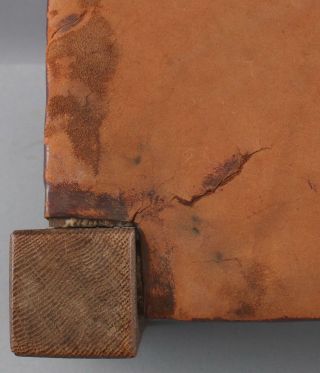 Antique American Arts & Crafts Gustav Stickley Oak & Leather Foot Stool,  NR 6