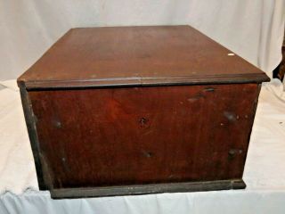 Antique 1800s Clark ' s O.  N.  T.  Spool Cotton Table Top Red Glass 3 Drawer Cabinet 7