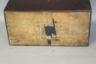 19TH C DOCUMENT BOX IN QUARTER SAWN OAK DELICATE DOVETAILS AND OLD SURFACE 10