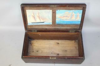 19TH C DOCUMENT BOX IN QUARTER SAWN OAK DELICATE DOVETAILS AND OLD SURFACE 11
