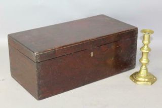 19TH C DOCUMENT BOX IN QUARTER SAWN OAK DELICATE DOVETAILS AND OLD SURFACE 2
